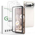 amFilm 3+1 Pack for Google Pixel 8 Pro Screen Protector Tempered Glass, Ultrasonic Fingerprint Compatible, with Easy Installation Frame, Anti Scratch, Bubbles-Free, Case Friendly