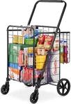 VEVOR Folding Shopping Cart, Jumbo 