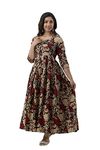 Swarnkar Creation Women's Rayon Anarkali Maternity Long Dress Feeding Kurt With Both Side 9 Inch Zipper And Belt (X-Large, Black Olive)