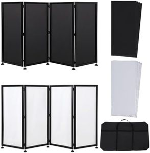 GarveeLife DJ Foldable Facade Portable Event Booth Panels with Travel Bag and Black & White Lighting Scrims for Show, Party, Gathering