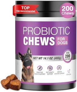 TTLXRL Probiotics for Dogs 200pcs Dog Probiotics for Digestive Health Digestive Enzymes and Prebiotic, Probiotic Chews for Dogs Support Gut Health, Relieve Diarrhea, Itchy Skin, Enhance Immunity