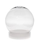 10cm DIY Clear Plastic Water Globe Snow Globe with Screw Off Cap -Great for DIY Crafts