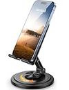 Lamicall Adjustable Phone Stand for Desk - 360 Rotating Foldable Cell Phone Holder Desktop Portable Cellphone Stand, Office Desk Accessories for iPhone 17 16 15 14 Pro Max, 4-10”Smartphones, iPad Mini