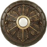 Craftmade BSMED-AZ Designer Surface Mount Round Lighted Doorbell LED Push Button, Antique Bronze (3" Dia)