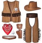 TOGROP Cowboy Costume for Boys 7pcs