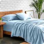 Bare Home Twin XL Sheet Set - College Dorm Size - Premium 1800 Ultra-Soft Microfiber Sheets Twin Extra Long - Double Brushed - Hypoallergenic - Wrinkle Resistant (Twin XL, Light Blue)