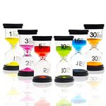 Sand Timer Toothbrush Hourglass, Sand Timers-Small Black, Hourglass Sand Timers Colorful 1/3/5/10/15/30 Minutes, Cooking, Tooth Brushing Time Countdown Calculation, Office Decoration