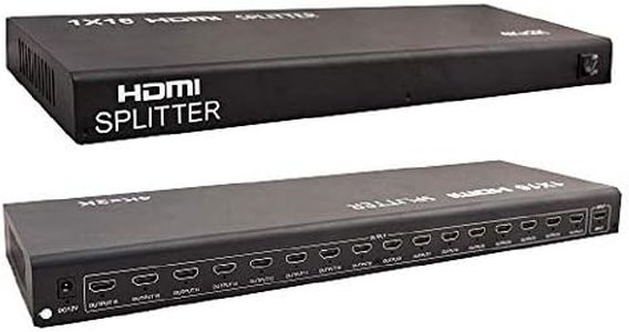 Ultima Cords & Cables 1 in 16 Out HDMI Splitter Support 4K 2K 3D Full HD 1080P with Adapter for HDTV Bluray Player Sky HD PS3 PS4 STB