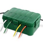 Flemoon IP54 Waterproof Electrical Box, Big Outdoor Plug Cover Weatherproof, Protect Outdoor Outlet, Timer, Extension Cord, Power Strip, Pool Pump, Fountain, String Light, Holiday Decoration, Green