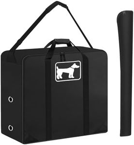 SIRUITON Dog Playpen Storage Bag Fits 40" H 8 Panels and 9 Stakes, Heavy Duty 600D Oxford Fabric Suitable for Foldable Exercise Pet Playpen, Dog Fence Travel Bag with Reinforcing Plate & Shoulder