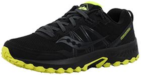 Saucony Men's Excursion TR14 Trail Running Shoe, Black/Slime, 10