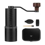 Vevok Chef O20 Manual Coffee Grinder - 20 Levels External Adjustment, 35g Capacity with Travel Case and Cleaning Gear, Consistent Grind Ti-Plated Stainless Steel Conical Burr Hand Coffee Grinder