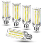 Bright E27 LED Corn Bulbs 16W, Daylight White 6000K 1900LM LED Bulb,120W 150W Incandescent Bulbs Equivalent, Edison Screw LED Light Bulbs, No Flicker, Non-Dimmable, Pack of 5