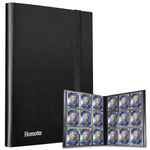 Homotte Trading Cards Binder, 9 Pocket Card Folder 360 Side with for Loading Slot, Collectible Card Holder, Trading Card Games Standard Size Card Album for Sports TCG (BLACK)