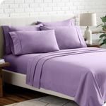 King Sheet Set - 6 Piece Set - Hotel Luxury Bed Sheets - Ultra Soft - Deep Pockets - Easy Fit - Cooling & Breathable Sheets - No Wrinkles - Cozy - Lavender - King Sheets - 6 PC