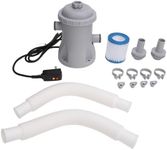 WOOXGEHM Swimming Pool Filter Pump, 330 Gallon Inflatable Pool Filter Pump Kit, Effective Filtration, Low Noise, Reusable Swimming Pool Clear Cartridge Filter Pump