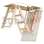 Optistep Wooden Timber Folding Loft Ladder Attic Stairs. Frame Size W70cm x L111cm H up to 280cm & Insulated Hatch