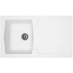 Liquida AR10WH 1.0 Bowl Composite Reversible Inset White Kitchen Sink