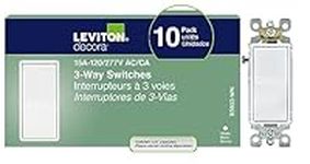 Leviton 15 Amp Decora 3-Way Switch in White (10-Pack)