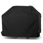 Unicook BBQ Cover 55 Inch Basic Version, Heavy Duty Waterproof BBQ Grill Cover for Outdoor Grill, Fade Resistant Gas Grill Cover, Compatible for Weber Char-Broil Nexgrill Grills and More, Black