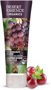 Desert Essence Italian Red Grape Shampoo - 8 Fl Ounce - Pack of 3 - Protection For Color Treated Hair - Antioxidants - Healthier & Smoother - Vitamin B5 - Sugar & Coconut Oil Cleansers