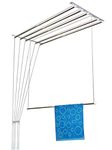 Rainbow Drywell Luxury 6 Pipes 8 Feet Stainless Steel Roof/Ceiling Pulley Operated Individual Drop Down Drying Rack/Cloth Dryer/Clothes Hanger for Balcony/Passage/Bathroom