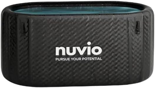 Nuvio Long Recovery Pod Pro - Premium 120 Gallon Ice Bath with Ultra Insulation, Extended Inflatable Cold Plunge Tub for Tall Users, Heavy-Duty Insulated Portable Ice Tub with Lid & Drain