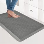 TurtleGrip Anti Fatigue Mat for Kitchen Floor, Durable Standing Desk Mat, Comfortable for Kitchen, Home, Office & Garage 100x52 cms (Grey).