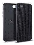 ONES Silicone Ultra-Thin Case For iPhone Se3 Se2 Se 8 7 · Carbon Fiber Texture[Military-Grade Drop Protect Camera][Shockproof Slim Back Non-Slip Grip][Fingerprint Prevention]· Lightweight Cover Black