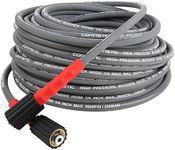 Corretic 1/4" Pressure Washer Hose 50FT, 3600psi Power Washer Hose for Cold and Hot Water, Steel Wire Braided & Synthetic Rubber Jacket, M22-14mm