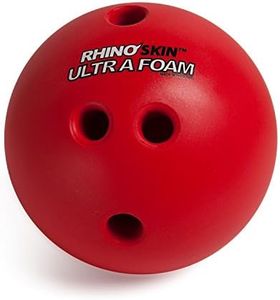 Champion Sports Foam Bowling Ball: 1 lb Rhino Skin Soft Balls for Training & Kids Games, Red