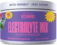 Electrolytes Powder No Sugar - Electrolyte Mix - Hydration Drink - Keto Electrolytes - Fasting Electrolytes - Water Enhancer, No Tablets, Non-GMO, Sports Drink - 90 Servings Blueberry-Pomegranate