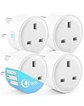 Maxesla 4 Pack 20A Smart Plug with Energy Monitoring, WiFi Outlet Smart Sockets Alexa Accessories with Timing, Remote Control, Alexa, Google Home, IFTTT, TUYA Smart Plug Smart Life, No Hub Required, W