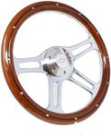 14" Billet Chrome Steering Wheel wi