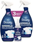 Downy Wrinkle Releaser Spray, Travel Size Spray + 16.9 Fl Oz Pack of 2, All In One Formula, Removes Wrinkles, Static and Odors, Light Fresh Scent