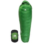 Hyke & Byke Katahdin 0°F Cold Weather Mummy Hiking & Backpacking Sleeping Bag - Synthetic 625 FP 4 Season Sleeping Bags for Adults - Ultralight Includes Compression Stuff Sack (Forest Green, Short)