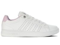 K-Swiss Women's Base Court Sneaker, Brilliant White/Lilac Snow/Gray Violet, 8.5