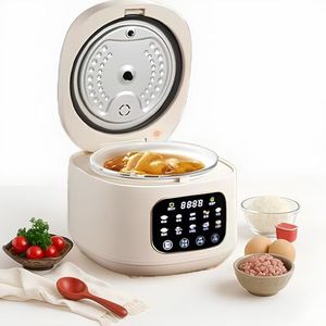 XVersion Low Sugar Rice Cooker 3L – Makes 10–12 Cups – Smart Multi-Cooker for Rice, Low Carb, Stew, Cake – Steamer, Timer – Cream