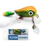 Pelican Mate Crankbaits for Bass Fishing Shallow Diving Fishing Lures Topwater Swimbaits Freshwater and Saltwater 1.5’’/0.2 oz (Green)