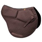 ECP Equine Comfort Products All Purpose Contoured Correction Saddle Pad with Adjustable Memory Foam Brown