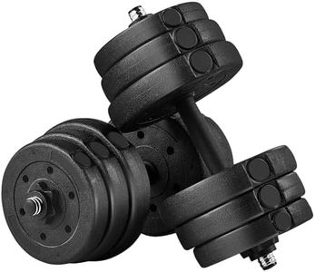 Yaheetech Kit Mancuernas Ajustables 2x12.5kg Juego de Pesas y Mancuernas para Casa o Gimnasio Mancuernas Musculacion con Cerraduras de Estrella