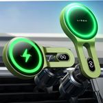 LISEN for 15W MagSafe Car Mount Charger, for iPhone 16 Wireless Car Charger Magnetic Car Phone Holder Mount, Car Phone Mount Charger Vent Fit for iPhone 16 15 Pro Max 14 13 12 MagSafe Cases, Green