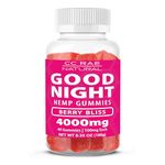 GOOD NIGHT Hemp Gummies- Berry Bliss - All Natural- Extra Strength, High Potency - Gluten Free, Vegan, Non-GMO, Made in The USA