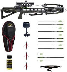TenPoint Turbo X Crossbow Bundle, Moss Green - 415 FPS - Includes 100-Yard RangeMaster 100 Scope, ACUslide Crank Cocking & Safe De-Cocking System, Accessory Kit & Narrow Soft Case