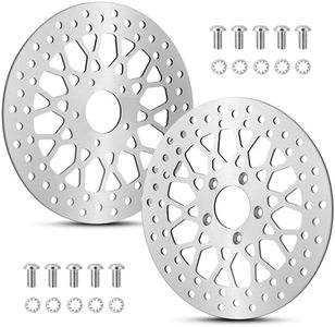 11.8'' 2 Piece Front Brake Rotor Compatible with Harley Rotor Touring Sportster Dyna Early Super Glide Front Brake Rotors Pads Kit Stainless Steel Disc Rotors
