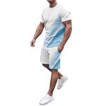 NNGOTD Mens Summer Sets 2 Piece Outfits Outfits 2 Piece Summer Tracksuit Short Sleeve Polo Shirt and Shorts Set Casual Sport Suit Mens Skeleton Outfit Men's Loungewear Sets(White,5XL)