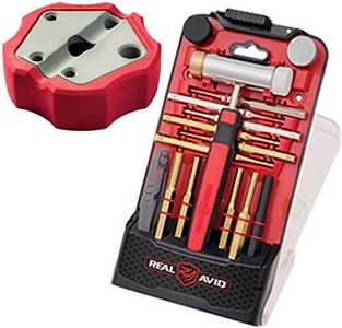 Real Avid Brass Punch Set & Hammer + Non-Slip Magnetic Bench Block | 7 Premium Brass Pin Punches & 3 Steel Punches, 4 Interchangeable Hammer Heads - Brass Steel Rubber & Nylon + Universal Bench Block