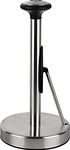 Paper Towel Holder Stainless Steel - Easy to Tear Paper Towel Dispenser - Weighted Base - Adjustable Spring arm to Hold Any Type of Paper Towels - fits in Kitchen or for Bathroom Paper Towel Holder
