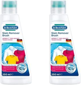 Dr. Beckmann Pre Wash Stain Remover with Brush 250ml | Works 1st Time Against Tough Stains | For all Colours & Textiles | Pack of 2