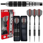 Harrows Black Jack Stainless Steel Tip Darts Set - 18g